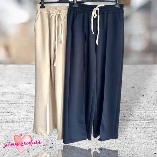 Viskose Hose "COZY" mit Biese