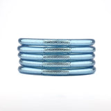 Maison IZEL - Buddhistisches Mantra Armband, Gletscherblau