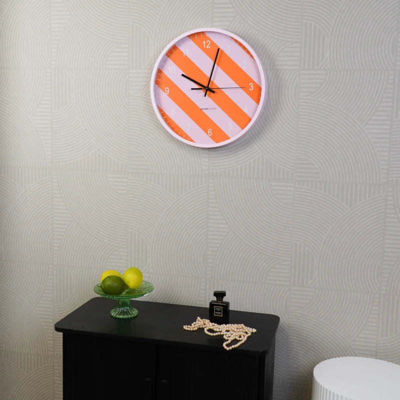 204176 1 Oranje Roze Wandklok