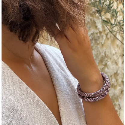 Maison KIZO - nepalesisches Roll-on Armband, rosé irisierend