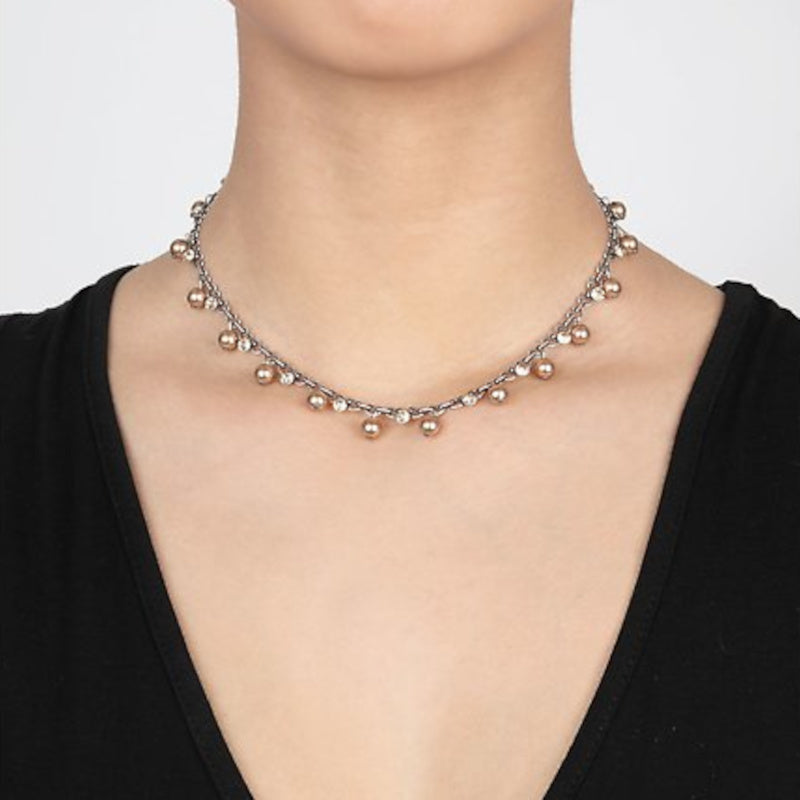 KONPLOTT® - PEARL SHADOW Halskette, beige