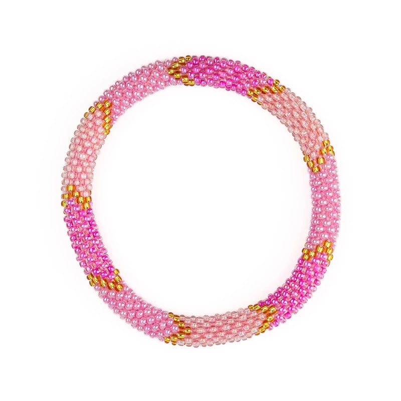 Maison IZEL - Nepalesisches Roll-on Armband, rosa/pink/gold