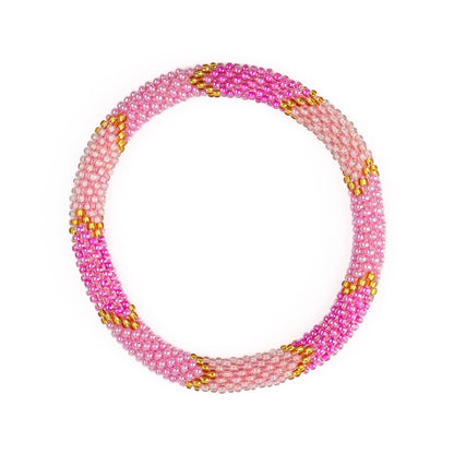 Maison IZEL - Nepalesisches Roll-on Armband, rosa/pink/gold