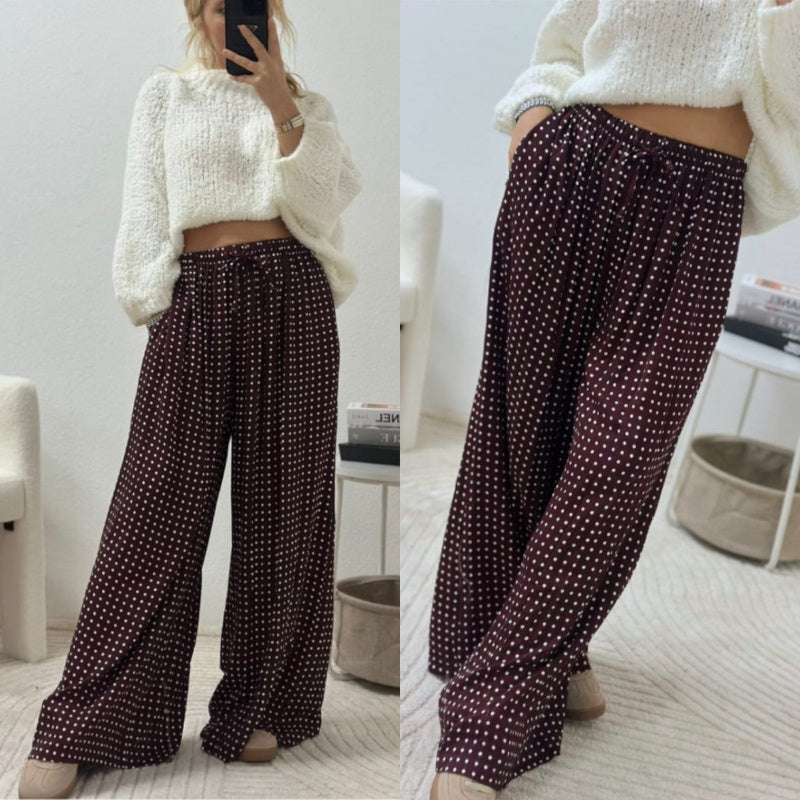Viskose Marlene Hose "POLKA DOTS"