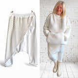 Baggy Hose "IN STYLE" mit Netz-Design, offwhite