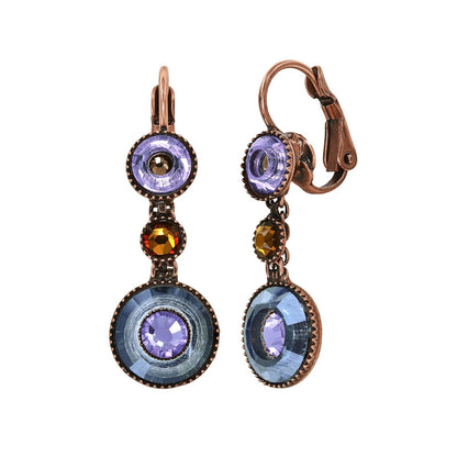 KONPLOTT® - DONUTISSIMA Ohrringe mit Brisur, braun/lila