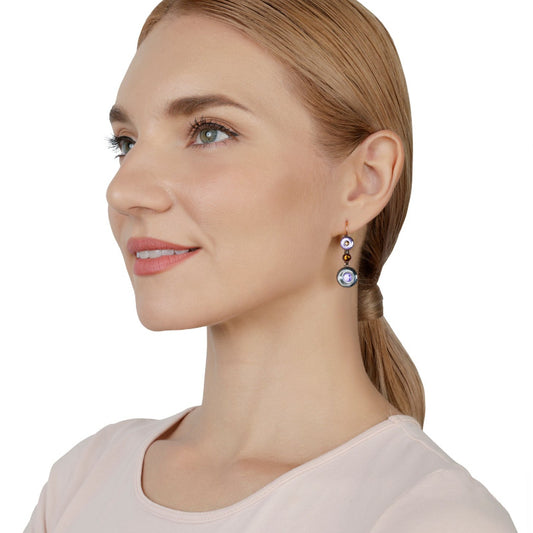 KONPLOTT® - DONUTISSIMA Ohrringe mit Brisur, braun/lila