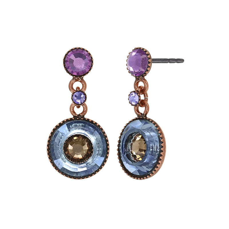 KONPLOTT® - DONUTISSIMA Ohrstecker baumelnd, braun/lila