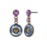 KONPLOTT® - DONUTISSIMA Ohrstecker baumelnd, braun/lila