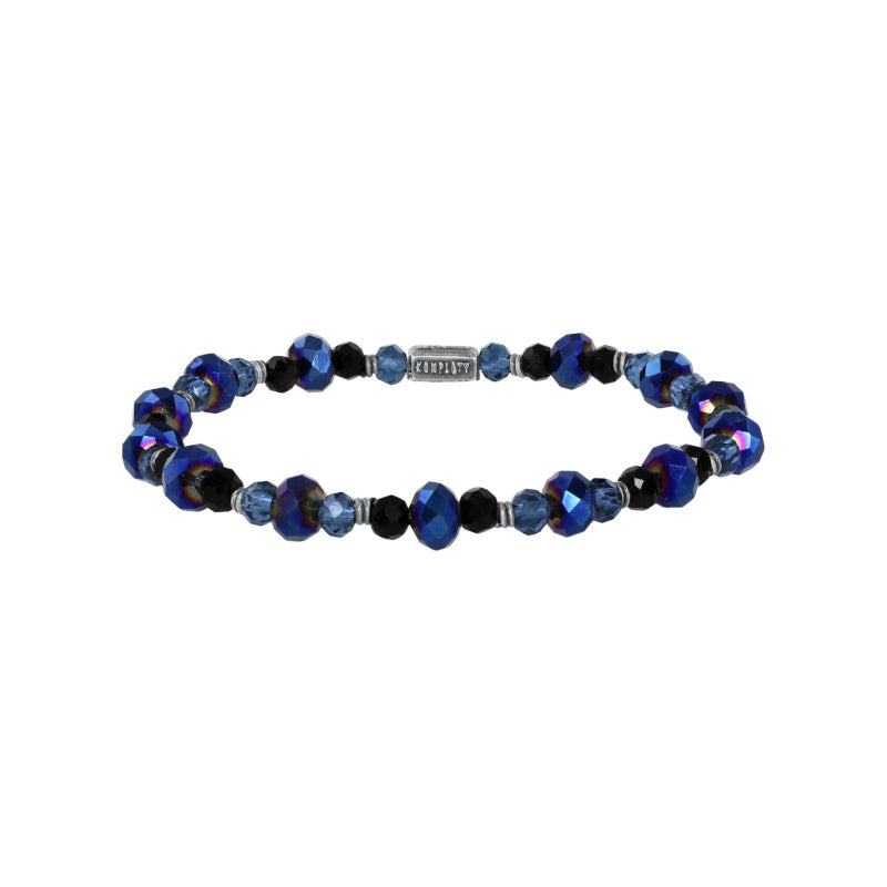 KONPLOTT® - SOFT TEMPTATIONS Armband elastisch, black/blue