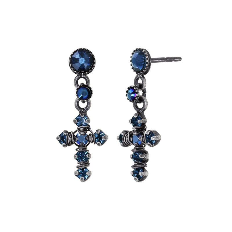 KONPLOTT® - SOFT TEMPTATIONS Ohrstecker baumelnd, blue