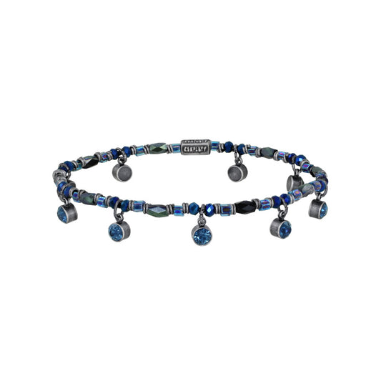 KONPLOTT® - SOFT TEMPTATIONS Armband elastisch, black/blue