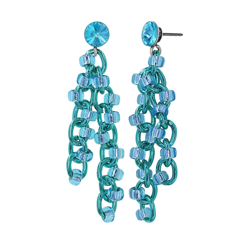 KONPLOTT® - BEACH CLUB Ohrstecker lang, light blue