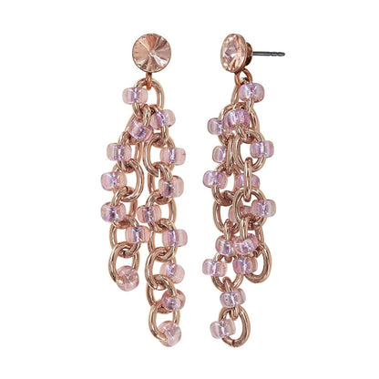 KONPLOTT® - BEACH CLUB Ohrstecker lang, beige/pink