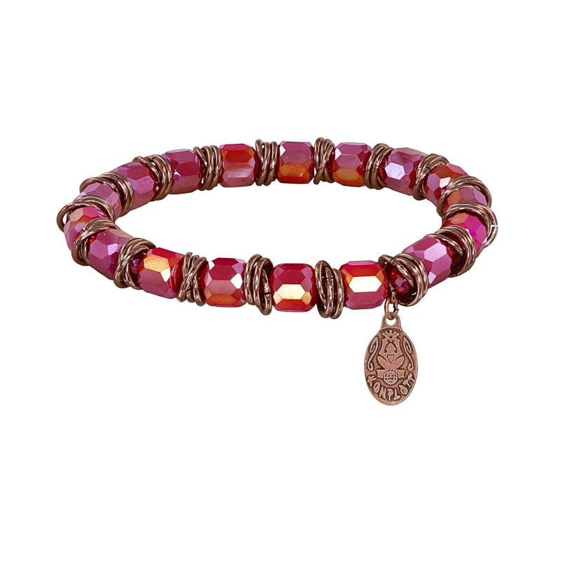 KONPLOTT® - FESTIVAL Armband elastisch, red/pink