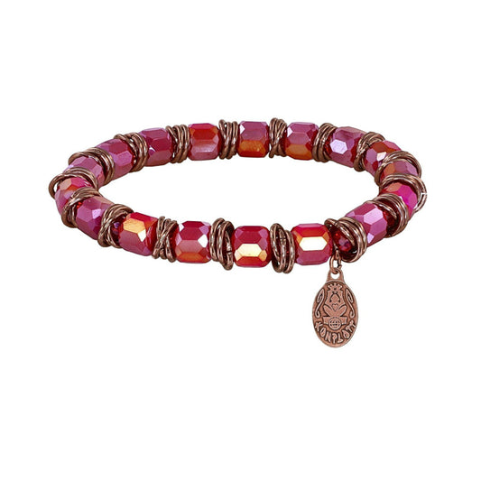 KONPLOTT® - FESTIVAL Armband elastisch, red/pink