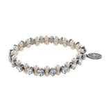 KONPLOTT® - PEARL SHADOW Armband elastisch, weiß