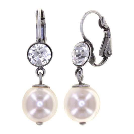 KONPLOTT® - PEARL SHADOW Ohrringe Brisur, weiß