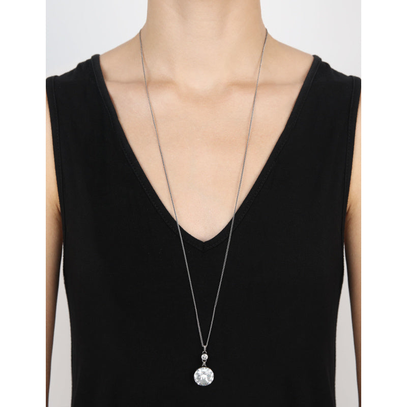 KONPLOTT® - RIVOLI Halskette (lang) mit Anhänger, weiß