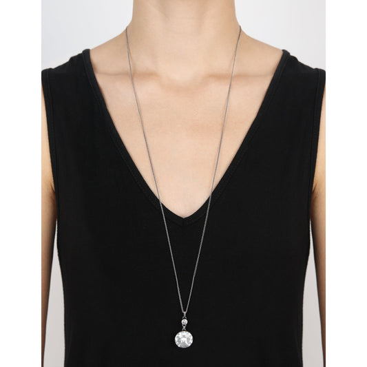 KONPLOTT® - RIVOLI Halskette (lang) mit Anhänger, weiß