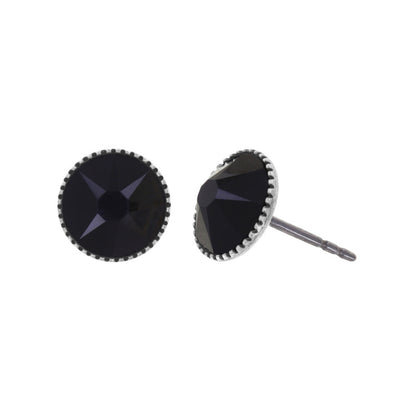KONPLOTT® - BLACK JACK Ohrstecker, black jet