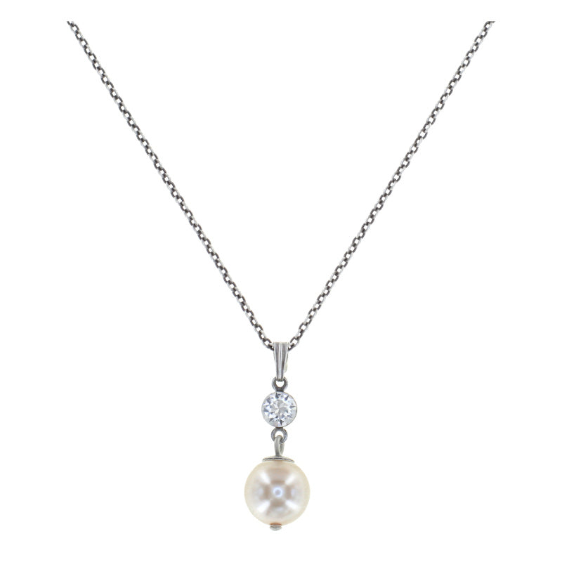 KONPLOTT® - PEARL SHADOW Halskette mit Anhänger, weiß