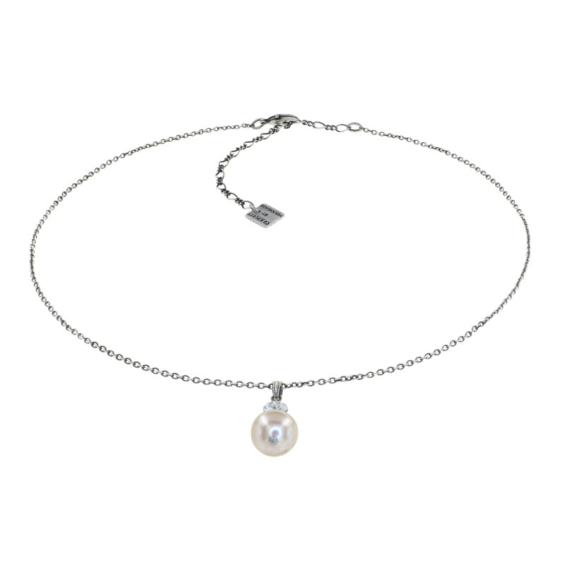 KONPLOTT® - PEARL SHADOW Halskette mit Anhänger, weiß