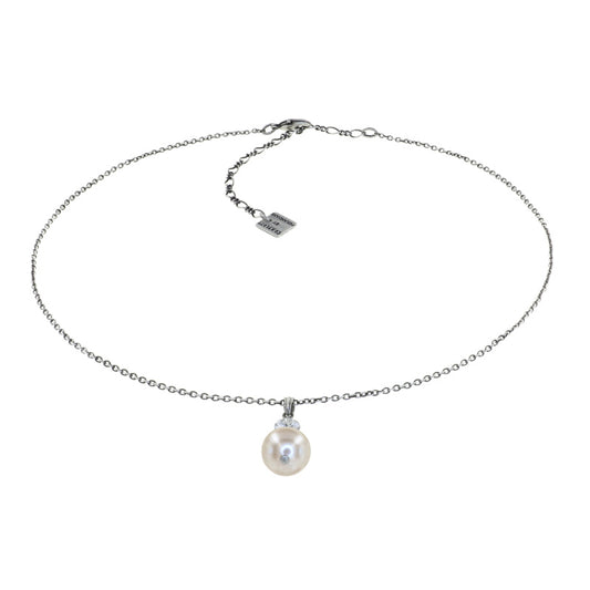 KONPLOTT® - PEARL SHADOW Halskette mit Anhänger, weiß