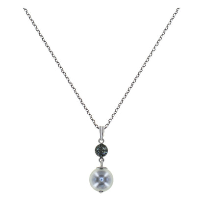 KONPLOTT® - PEARL SHADOW Halskette mit Anhänger, grau