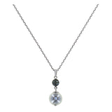 KONPLOTT® - PEARL SHADOW Halskette mit Anhänger, grau