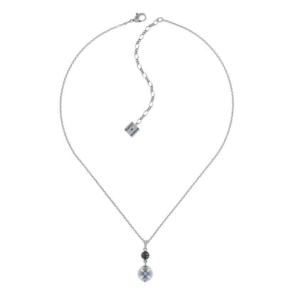 KONPLOTT® - PEARL SHADOW Halskette mit Anhänger, grau