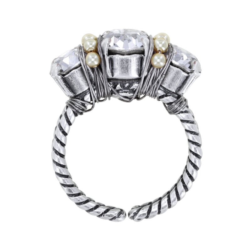 KONPLOTT® - PEARL SHADOW Ring, weiß