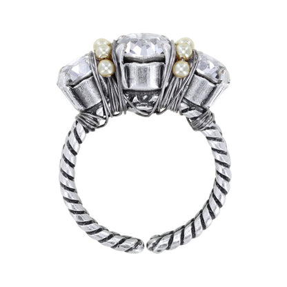 KONPLOTT® - PEARL SHADOW Ring, weiß