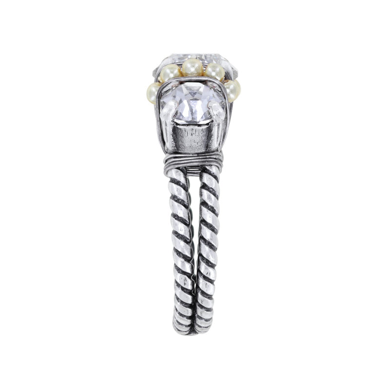 KONPLOTT® - PEARL SHADOW Ring, weiß