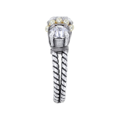 KONPLOTT® - PEARL SHADOW Ring, weiß