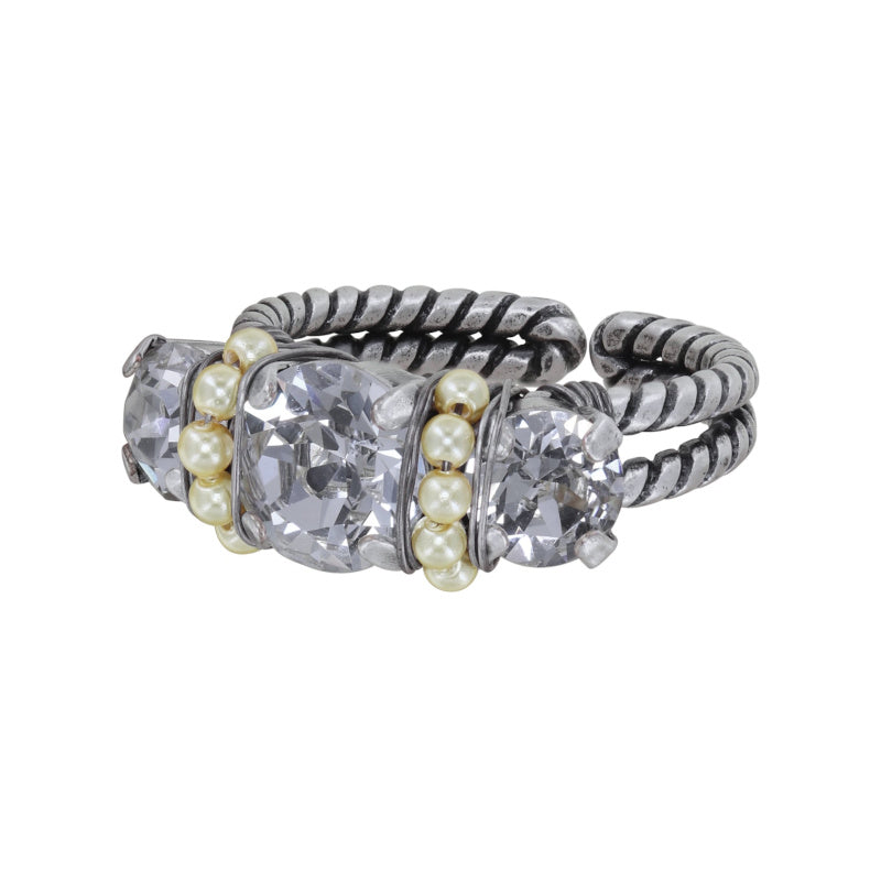 KONPLOTT® - PEARL SHADOW Ring, weiß