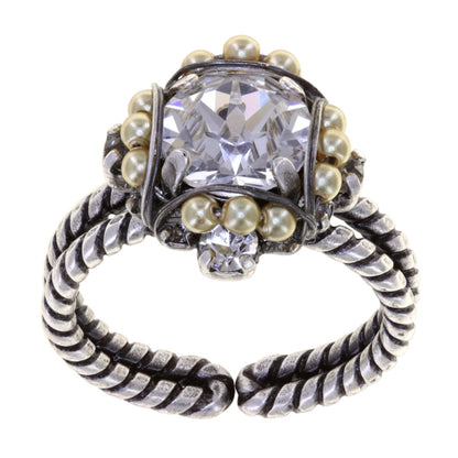 KONPLOTT® - PEARL SHADOW Ring, weiß