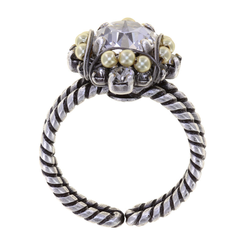 KONPLOTT® - PEARL SHADOW Ring, weiß