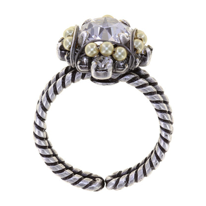 KONPLOTT® - PEARL SHADOW Ring, weiß