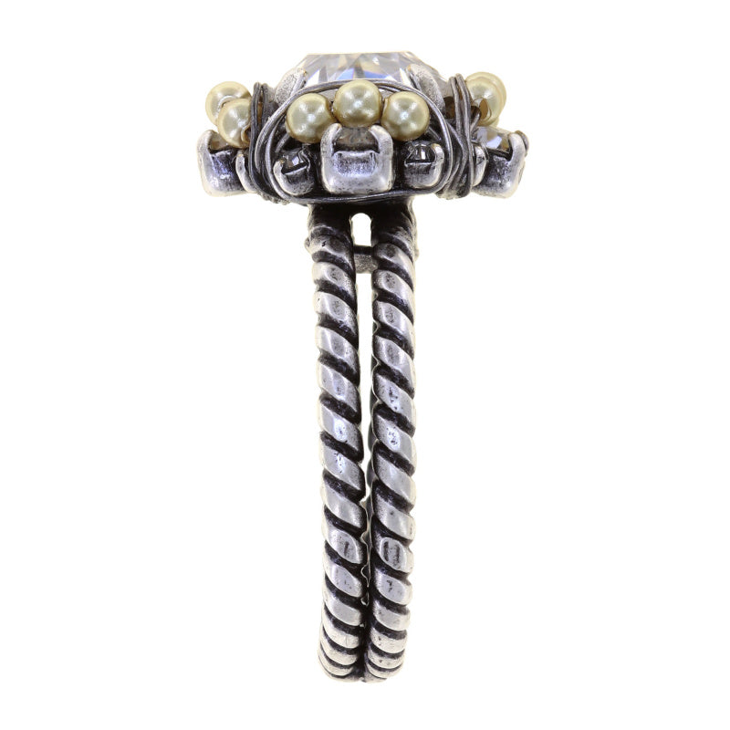 KONPLOTT® - PEARL SHADOW Ring, weiß