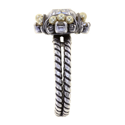 KONPLOTT® - PEARL SHADOW Ring, weiß