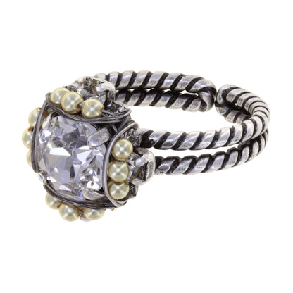 KONPLOTT® - PEARL SHADOW Ring, weiß