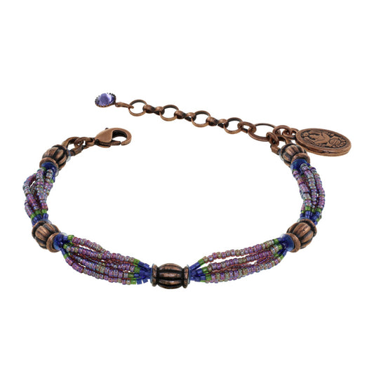 KONPLOTT® - African Glam, Armband, dark aquamarine blue