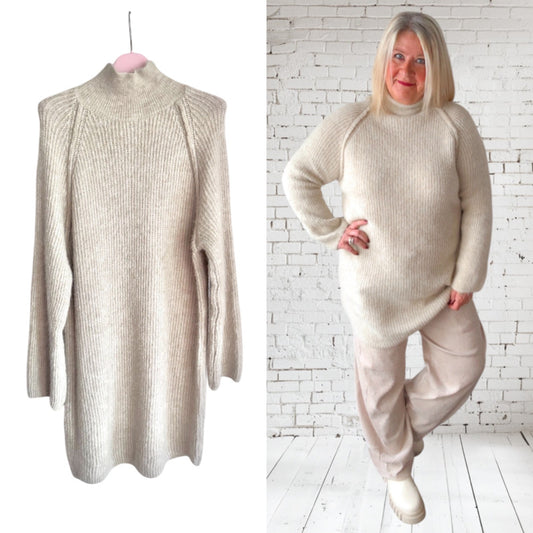 Long Pullover "ALPACA", beige