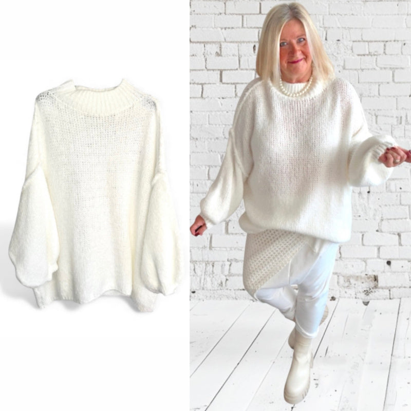Strickpullover "COZY", offwhite
