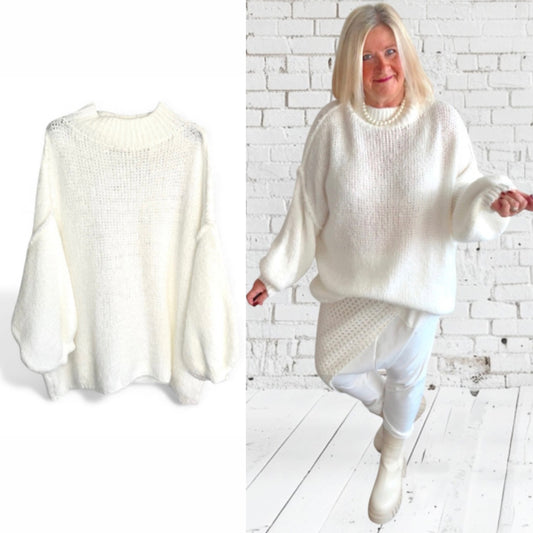 Strickpullover "COZY", offwhite