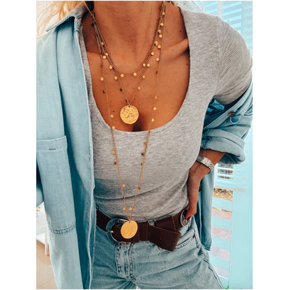 Halsketten "LARGE ANTIQUE COIN", gold