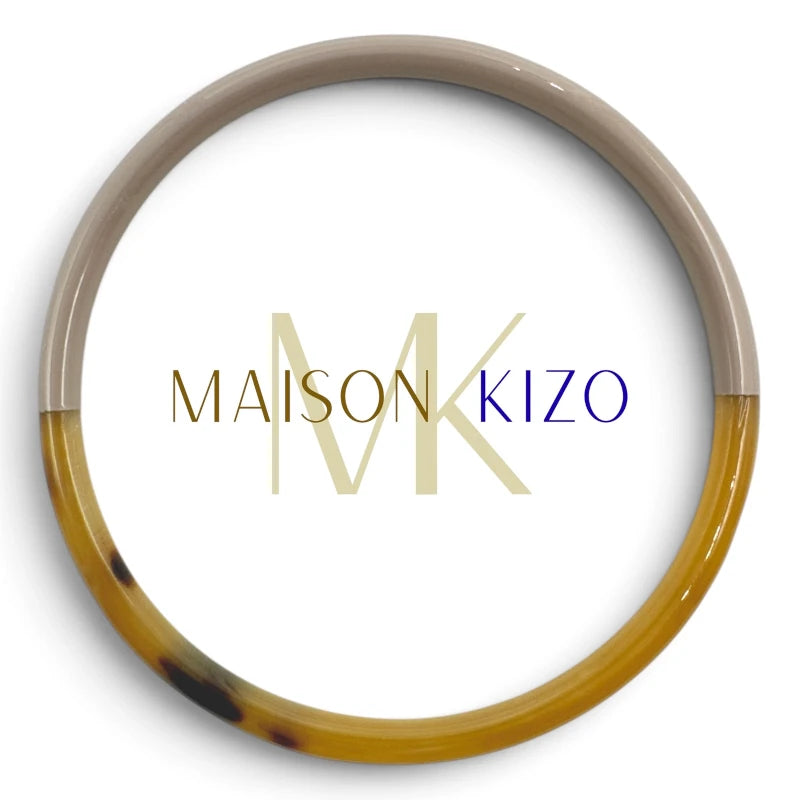 Maison KIZO - feiner Armreif Büffelhorn, beige