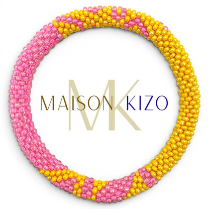 Maison KIZO - nepalesisches Roll-on Armband, pink/gelb