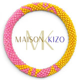 Maison KIZO - nepalesisches Roll-on Armband, pink/gelb